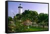 Rincon Lighthouse and Garden, Puerto Rico-George Oze-Framed Stretched Canvas