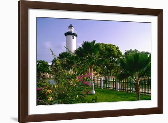 Rincon Lighthouse and Garden, Puerto Rico-George Oze-Framed Photographic Print