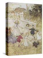 Ring-a-ring-a-roses-Arthur Rackham-Stretched Canvas