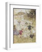 Ring-a-ring-a-roses-Arthur Rackham-Framed Giclee Print