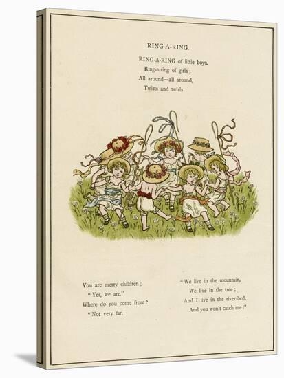 Ring-A-Ring -- Children Dancing-Kate Greenaway-Stretched Canvas