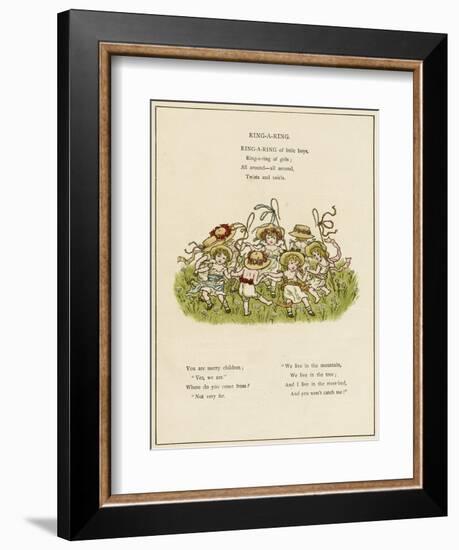 Ring-A-Ring -- Children Dancing-Kate Greenaway-Framed Art Print