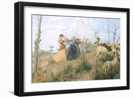 Ring-Around-The-Rosey, 1877-Niccolo Cannicci-Framed Giclee Print