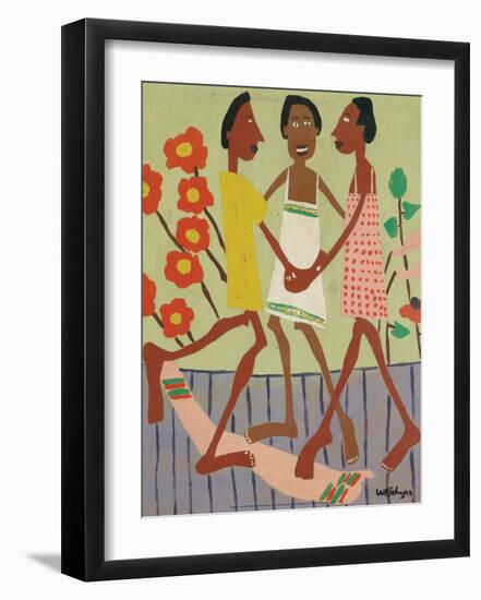 Ring Around the Rosey-William H Johnson-Framed Art Print