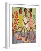 Ring Around the Rosey-William H Johnson-Framed Art Print