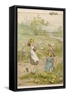 Ring O' Roses circa1880-M. Ellen Edwards-Framed Stretched Canvas