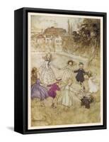 Ring O'Roses-Arthur Rackham-Framed Stretched Canvas