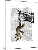 Ring Tailed Lemur on Finger-Fab Funky-Mounted Art Print