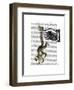 Ring Tailed Lemur on Finger-Fab Funky-Framed Art Print