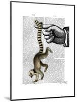 Ring Tailed Lemur on Finger-Fab Funky-Mounted Art Print