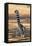 Ring-Tailed Lemur Walking with Tail Up-null-Framed Stretched Canvas