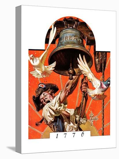 "Ringing Liberty Bell,"July 6, 1935-Joseph Christian Leyendecker-Stretched Canvas