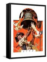 "Ringing Liberty Bell,"July 6, 1935-Joseph Christian Leyendecker-Framed Stretched Canvas