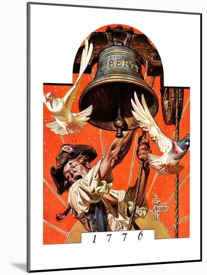 "Ringing Liberty Bell,"July 6, 1935-Joseph Christian Leyendecker-Mounted Giclee Print