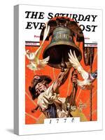 "Ringing Liberty Bell," Saturday Evening Post Cover, July 6, 1935-Joseph Christian Leyendecker-Stretched Canvas