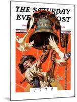 "Ringing Liberty Bell," Saturday Evening Post Cover, July 6, 1935-Joseph Christian Leyendecker-Mounted Giclee Print