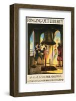 Ringing Out Liberty-Newell Convers Wyeth-Framed Premium Giclee Print