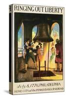 Ringing Out Liberty-Newell Convers Wyeth-Stretched Canvas