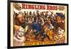 Ringling Bros - Army of 50 Clowns, 1960-null-Framed Art Print