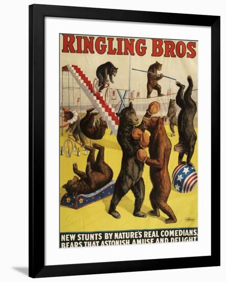 Ringling Bros, Poster, 1900-null-Framed Giclee Print