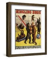 Ringling Bros, Poster, 1900-null-Framed Giclee Print