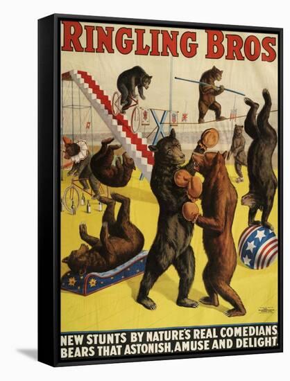 Ringling Bros, Poster, 1900-null-Framed Stretched Canvas