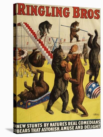 Ringling Bros, Poster, 1900-null-Stretched Canvas