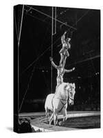 Ringling Brothers' Barnum and Bailey Circus Performers Riding on Back of Horse-Ralph Morse-Stretched Canvas