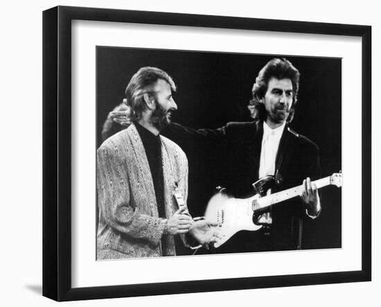 Ringo Starr and George Harrison In, 1988-Associated Newspapers-Framed Photo