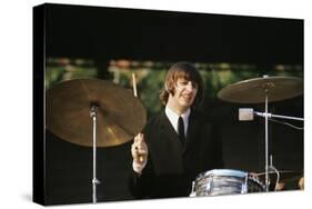 Ringo Starr Playing Drums-null-Stretched Canvas