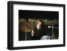 Ringo Starr Playing Drums-null-Framed Photographic Print