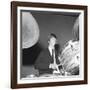 Ringo Starr Playing the Drums-Associated Newspapers-Framed Photo