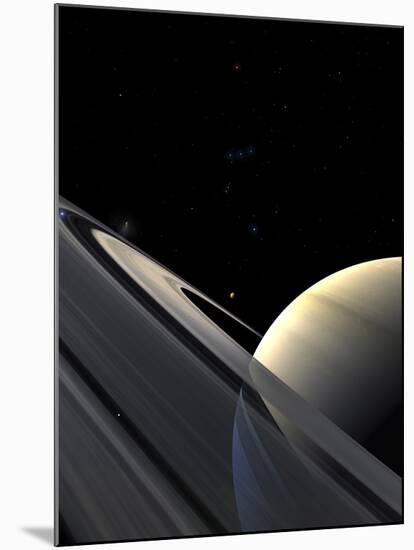 Rings of Saturn-Stocktrek Images-Mounted Photographic Print