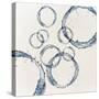 Rings of Water Drops on White Background-null-Stretched Canvas