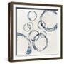 Rings of Water Drops on White Background-null-Framed Photographic Print