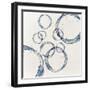 Rings of Water Drops on White Background-null-Framed Photographic Print