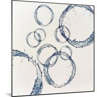 Rings of Water Drops on White Background-null-Mounted Photographic Print