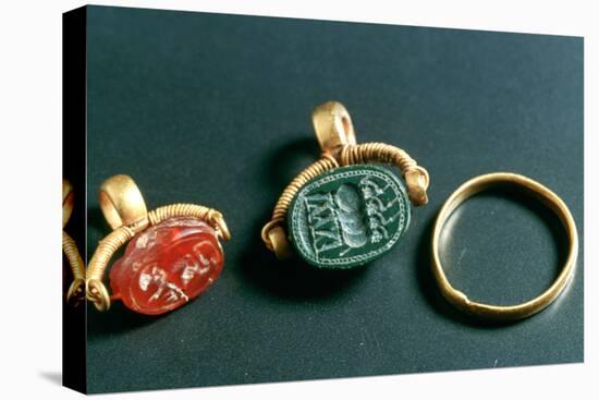 Rings with Inscription, Jewelery, Tunisia, C3rd-4th Century-null-Stretched Canvas