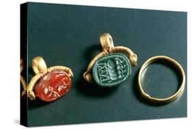 Rings with Inscription, Jewelery, Tunisia, C3rd-4th Century-null-Stretched Canvas