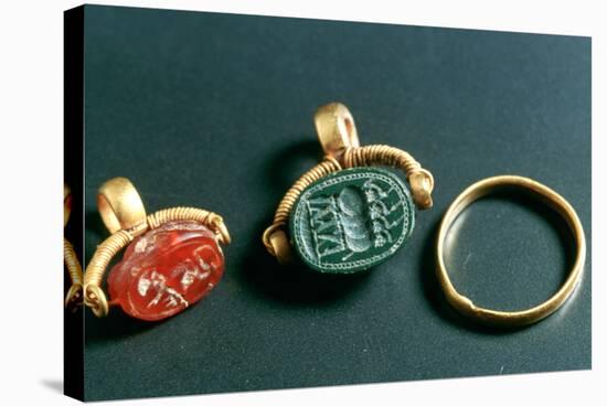 Rings with Inscription, Jewelery, Tunisia, C3rd-4th Century-null-Stretched Canvas