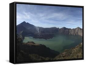 Rinjani Eruption, Lombok Island, Indonesia-null-Framed Stretched Canvas