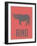 Rino Poster-NaxArt-Framed Art Print