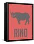 Rino Poster-NaxArt-Framed Stretched Canvas