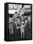 Rintintin Arrives in Washington, D.C. with a Group of Boy Scouts on April 9, 1959-null-Framed Stretched Canvas