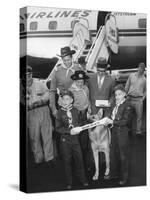 Rintintin Arrives in Washington, D.C. with a Group of Boy Scouts on April 9, 1959-null-Stretched Canvas