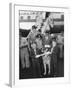 Rintintin Arrives in Washington, D.C. with a Group of Boy Scouts on April 9, 1959-null-Framed Photo