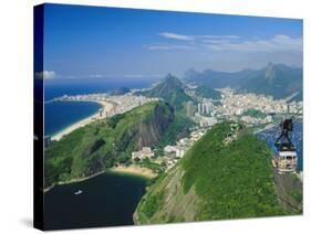 Rio and the Copacabana Beach from Pao De Acucar (Sugar Loaf), Rio De Janeiro, Brazil-Gavin Hellier-Stretched Canvas
