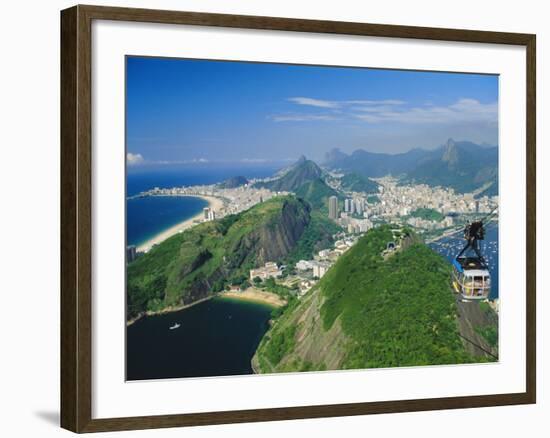 Rio and the Copacabana Beach from Pao De Acucar (Sugar Loaf), Rio De Janeiro, Brazil-Gavin Hellier-Framed Photographic Print