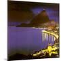 Rio at Night, Rio De Janeiro, Brazil, 1950-null-Mounted Giclee Print