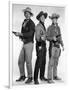 RIO BRAVO, 1959 directed by HOWARD HAWKS John Wayne, Dean Martin and Ricky Nelson (b/w photo)-null-Framed Photo